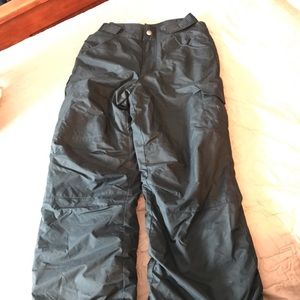 Kids Black Columbia snow pants.